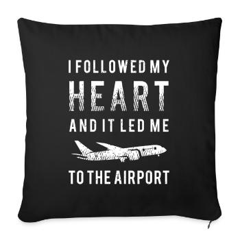 Voyage Voyage Vacances Aventure Tourisme Cadeau - Housse de coussin décorative 45 x 45 cm - noir - Devant