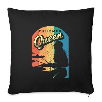 Batterie Percussion Percussion - Housse de coussin décorative 45 x 45 cm - noir - Devant