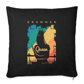 Batterie Percussion Percussion - Housse de coussin décorative 45 x 45 cm - noir - Devant