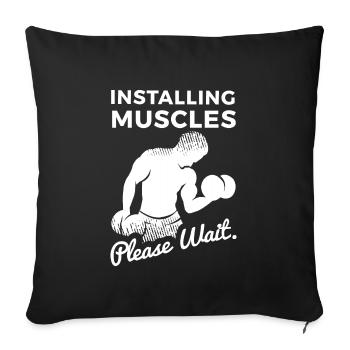 Weightlifter Fitness Entraînement en force Entraînement en force - Housse de coussin décorative 45 x 45 cm - noir - Devant