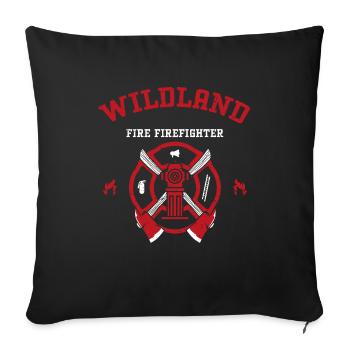 Pompier de forêt - Housse de coussin décorative 45 x 45 cm - noir - Devant