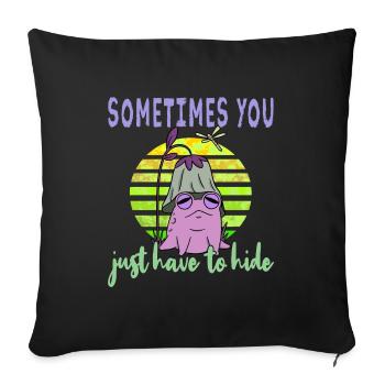Depression Depression Frog - Sofa pillowcase 17,3'' x 17,3'' (45 x 45 cm) - black - Front