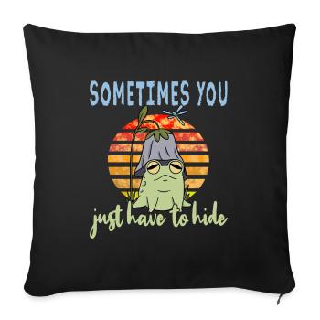 Depression Depression Frog - Sofa pillowcase 17,3'' x 17,3'' (45 x 45 cm) - black - Front