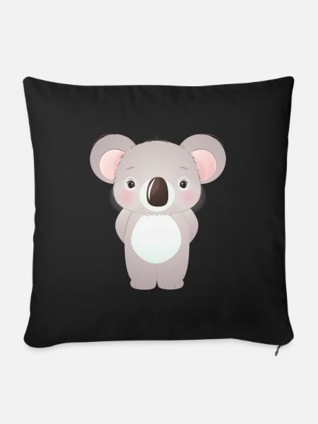 Koala Bear Australia - Sofakissenbezug 45 x 45 cm - Schwarz