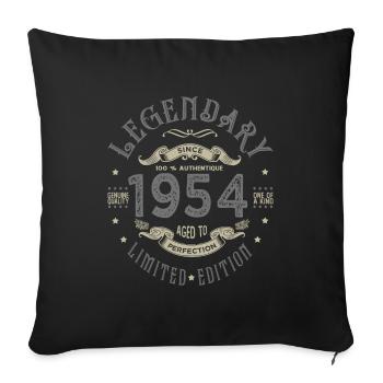 1954 Legendary Birthday Born 1954 - Sofa pillowcase 17,3'' x 17,3'' (45 x 45 cm) - black - Front