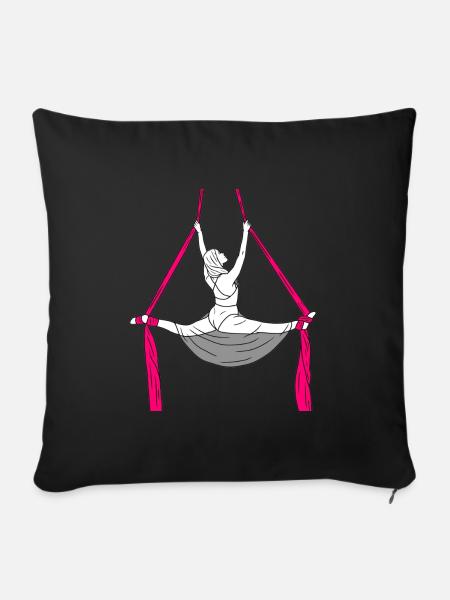 Aerial Silk Split - Sofakissenbezug 45 x 45 cm - Schwarz