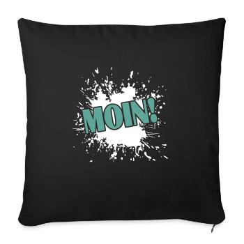Moin! - Sofakissenbezug 45 x 45 cm - Schwarz - Vorne