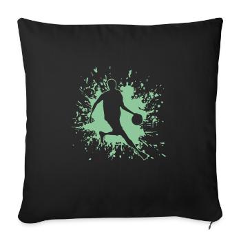 Basketball, Baller, Player, Streetball - Sofakissenbezug 45 x 45 cm - Schwarz - Vorne