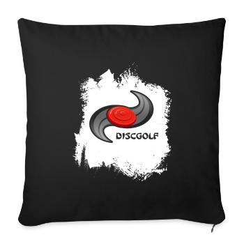 Frisbee Ultimate Frisbee DiscGolf Frisbee - Sofa pillowcase 17,3'' x 17,3'' (45 x 45 cm) - black - Front