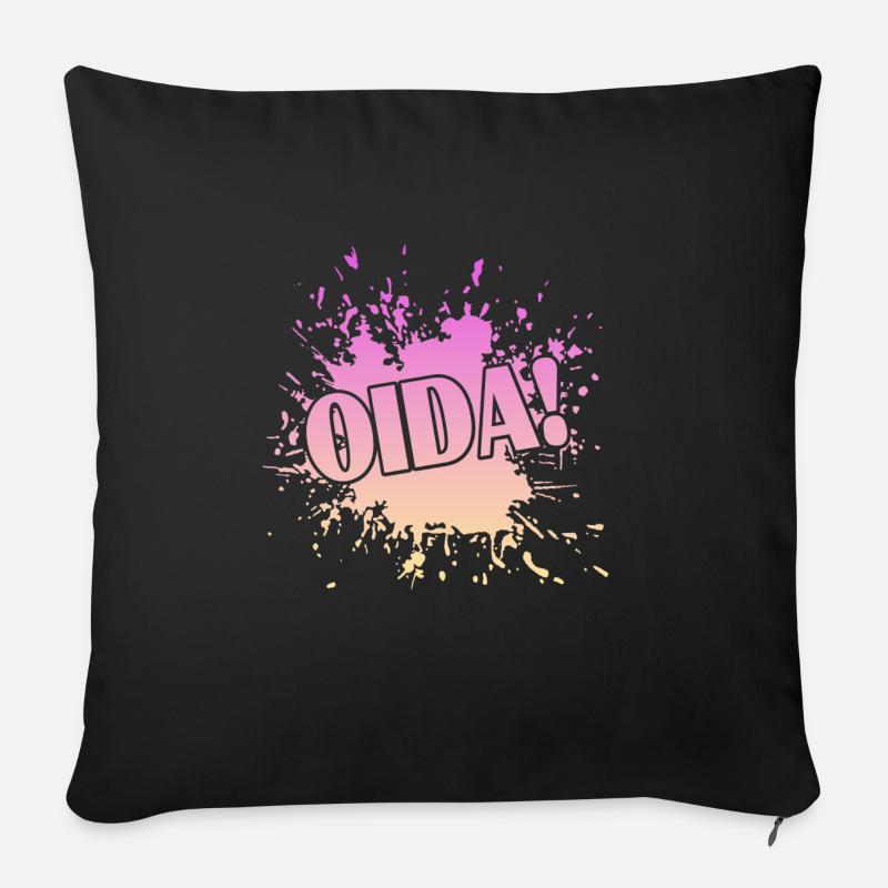 Oida - Sofakissenbezug 45 x 45 cm - Schwarz