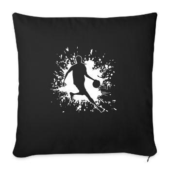 Basketball Basketballer BBall Streetball - Sofakissenbezug 45 x 45 cm - Schwarz - Vorne