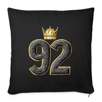 92 Number Krone - Sofa pillowcase 17,3'' x 17,3'' (45 x 45 cm) - black - Front