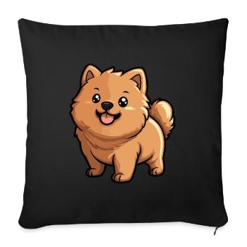 Chow Chow Hund Niedlich - Sofakissenbezug 45 x 45 cm - Schwarz - Vorne