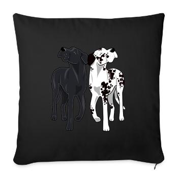Paar o Dänen - Sofakissenbezug 45 x 45 cm - Schwarz - Vorne