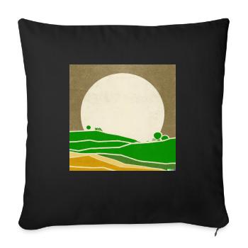 Retro Sunset - Sofa pillowcase 17,3'' x 17,3'' (45 x 45 cm) - black - Front