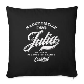 Mademoiselle Julia - Housse de coussin décorative 45 x 45 cm - noir - Devant