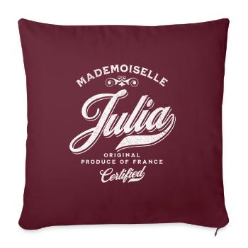 Mademoiselle Julia - Housse de coussin décorative 45 x 45 cm - bordeaux - Devant
