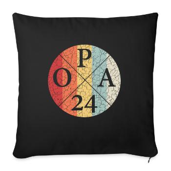 OPA24 Opa2024 - Sofakissenbezug 45 x 45 cm - Schwarz - Vorne