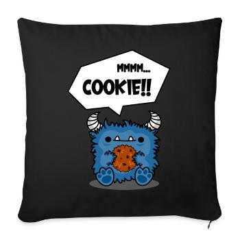 Cookie Monsta - Housse de coussin décorative 45 x 45 cm - noir - Devant