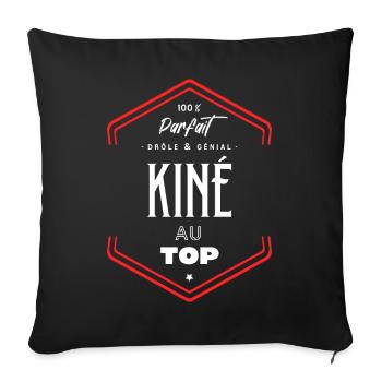 Kiné parfait et au top - Housse de coussin décorative 45 x 45 cm - noir - Devant