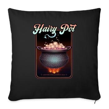 HAIRY POT - Sofa pillowcase 17,3'' x 17,3'' (45 x 45 cm) - black - Front