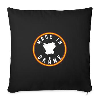 Made in Skåne, Sweden - Sofa pillowcase 17,3'' x 17,3'' (45 x 45 cm) - black - Front