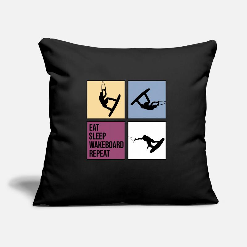 wakeboard wakeboard câble wasserratte répéter Housse de coussin décorative 45 x 45 cm