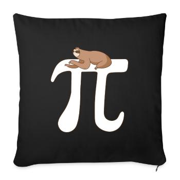 Math Paresseux Pi - Housse de coussin décorative 45 x 45 cm - noir - Devant