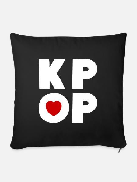 K-Pop Musik Liebe - Sofakissenbezug 45 x 45 cm - Schwarz