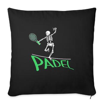 padel tennis paddle padel player padeltennis padel - Sofa pillowcase 17,3'' x 17,3'' (45 x 45 cm) - black - Front
