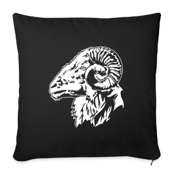 Goat, Sheep Goat, Animal, Sheep, Goat, Wilsigns - Sofa pillowcase 17,3'' x 17,3'' (45 x 45 cm) - black - Front
