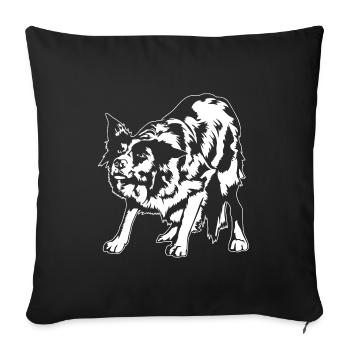 Border Collie Portrait Chiens Chiens de troupeau Wilsigns - Housse de coussin décorative 45 x 45 cm - noir - Devant