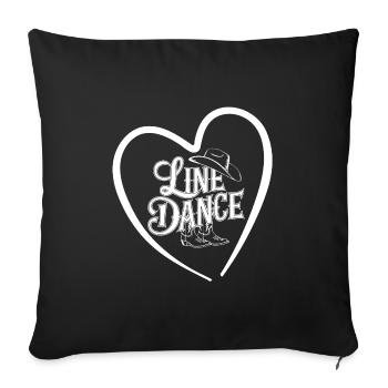 Conception de danse en ligne pour danseurs et groupe de danse - Housse de coussin décorative 45 x 45 cm - noir - Devant