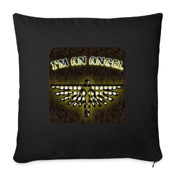 I'm an Angel - Club WoW - 2023 - Sofa pillowcase 17,3'' x 17,3'' (45 x 45 cm) - black - Front
