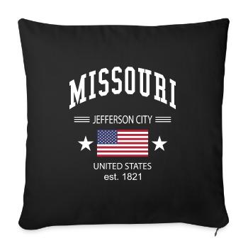 Missouri - Housse de coussin décorative 45 x 45 cm - noir - Devant