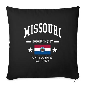 Missouri - Housse de coussin décorative 45 x 45 cm - noir - Devant
