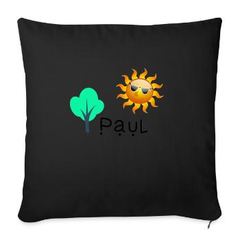 Paul - Housse de coussin décorative 45 x 45 cm - noir - Devant