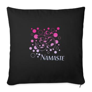 Namaste Yoga Om - Sofakissenbezug 45 x 45 cm - Schwarz - Vorne