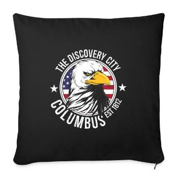 Columbus Ohio - Sofakissenbezug 45 x 45 cm - Schwarz - Vorne
