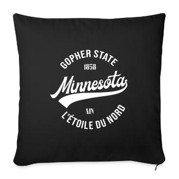 Minnesota - Housse de coussin décorative 45 x 45 cm - noir - Devant