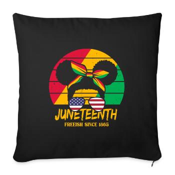Juneteenth - Sofa pillowcase 17,3'' x 17,3'' (45 x 45 cm) - black - Front