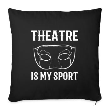 Theatre Musical - Sofa pillowcase 17,3'' x 17,3'' (45 x 45 cm) - black - Front