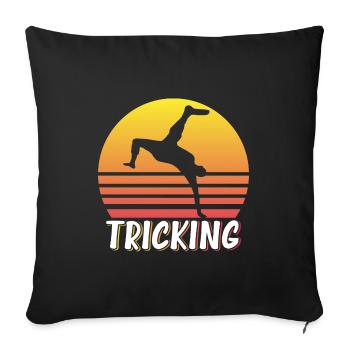 Martial Arts Tricking - Sofa pillowcase 17,3'' x 17,3'' (45 x 45 cm) - black - Front