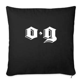 OG Original Gangster Gangsta O.G. Calligraphy - Sofakissenbezug 45 x 45 cm - Schwarz - Vorne