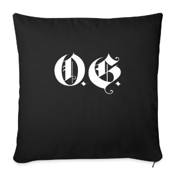 OG Original Gangster Gangsta O.G. Calligraphy - Sofakissenbezug 45 x 45 cm - Schwarz - Vorne