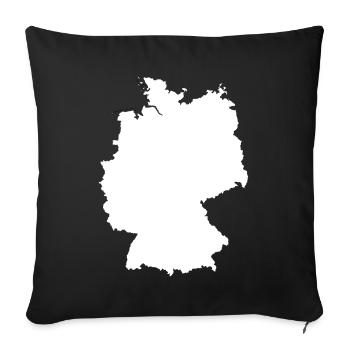 Germany Maps Silhouette - Sofa pillowcase 17,3'' x 17,3'' (45 x 45 cm) - black - Front