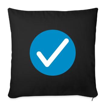 Hook symbols characters - Sofa pillowcase 17,3'' x 17,3'' (45 x 45 cm) - black - Front