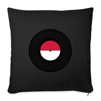 Vinyle - Housse de coussin décorative 45 x 45 cm - noir - Devant