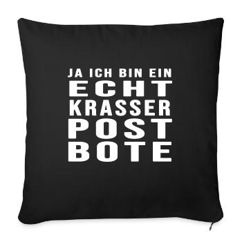 briefträger postbote post - Sofakissenbezug 45 x 45 cm - Schwarz - Vorne