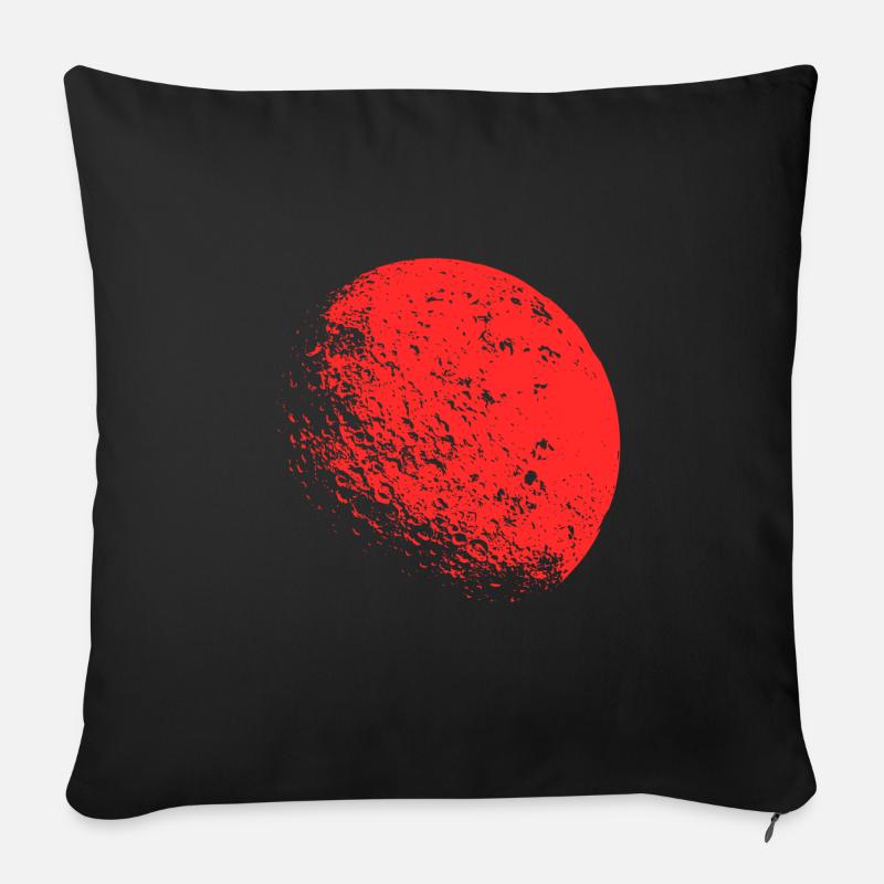 Red Moon - Sofa pillowcase 17,3'' x 17,3'' (45 x 45 cm) - black